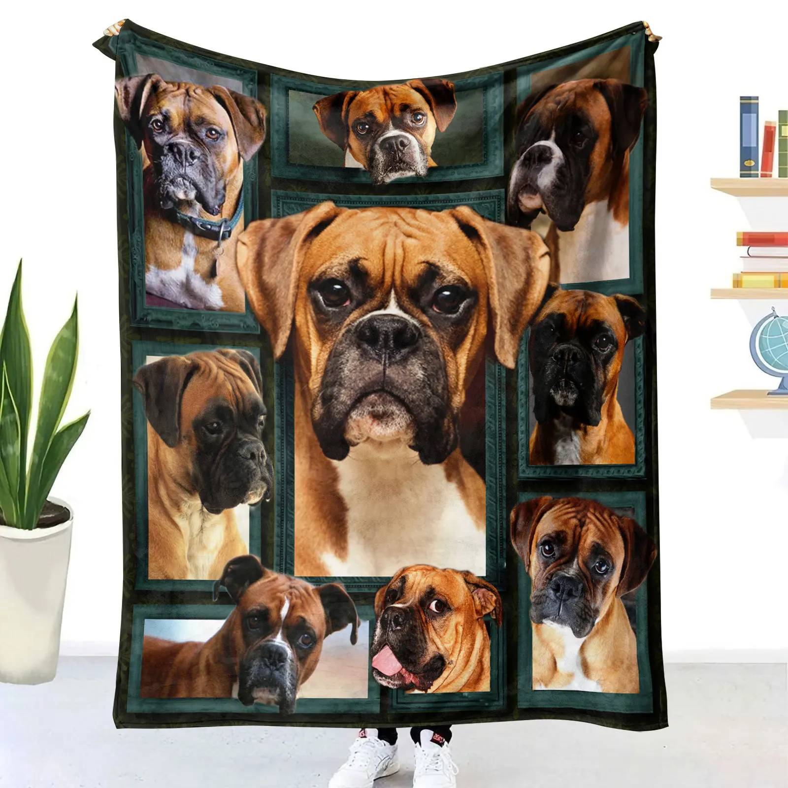 VIKAMA Coperta per cani carina, coperta stampata in flanella morbida e delicata sulla pelle, divano, camera da letto, dormitorio, coperta per pisolino