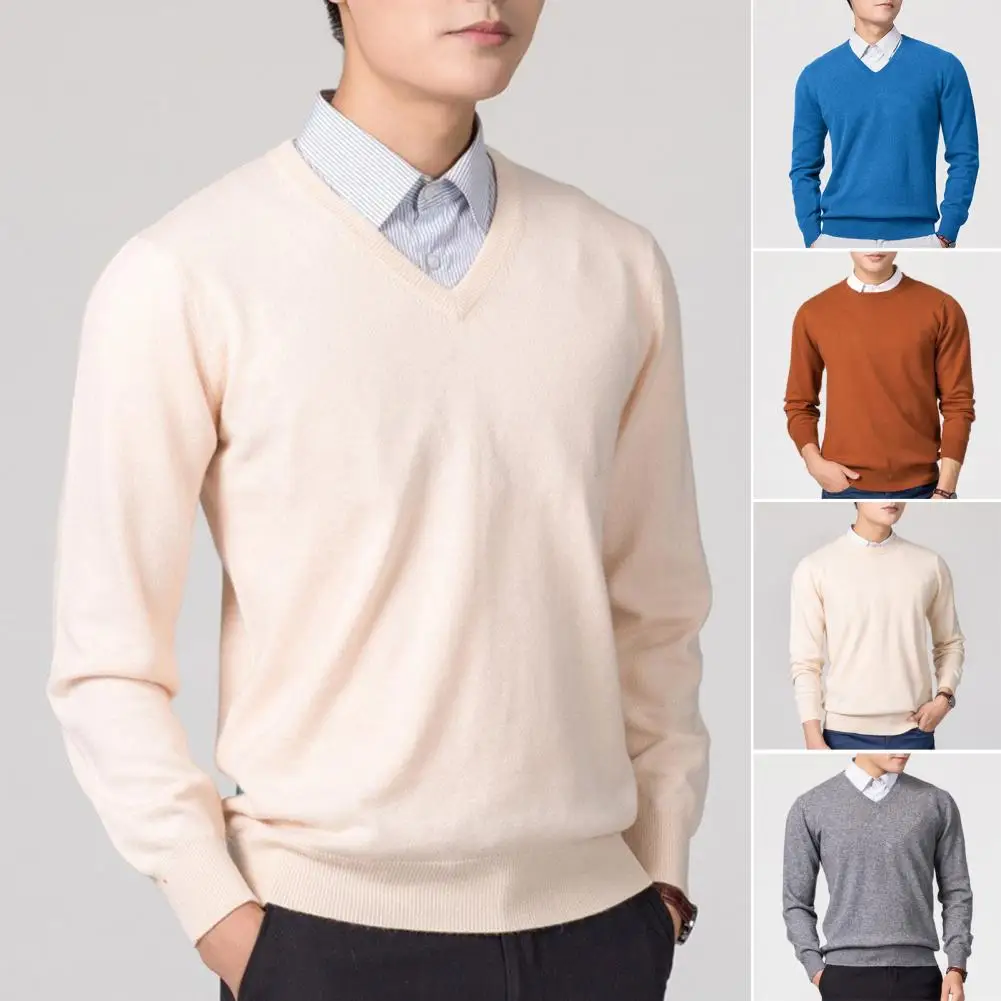 Knitting Sweater Men Long Sleeve Pullovers Outwear Man O Neck Male Sweaters Fashion Loose Fit Knitting Clothing Korean Style