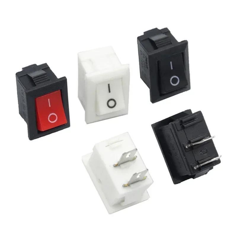 10PCS KCD11 15*10 2 Pin 3A 250V Boat Switch Red Black White Snap-in SPST ON OFF Rocker Position MINI Switch 15mmx10mm