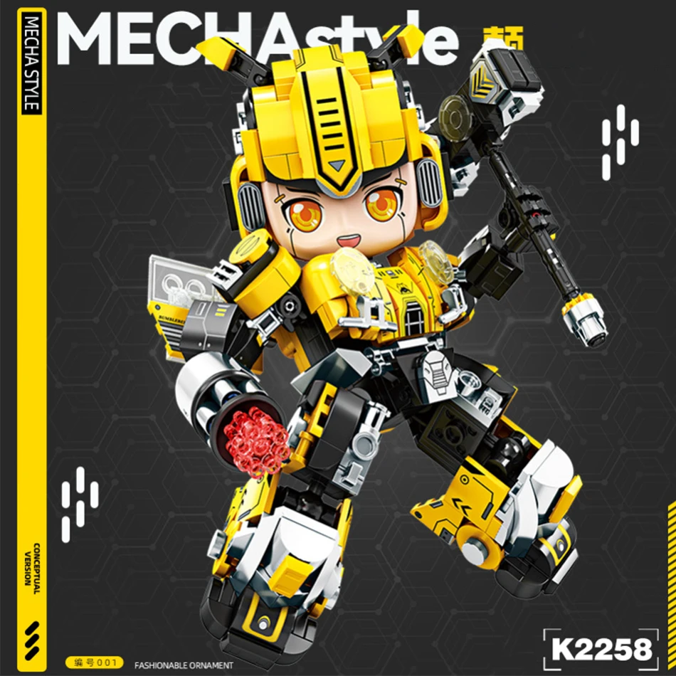 MOC Technical Mecha Robot Building Blocks Educational DIY Assembly Kit For Kids Mech Warrior Model Toy Gifts Desktop Home Decor