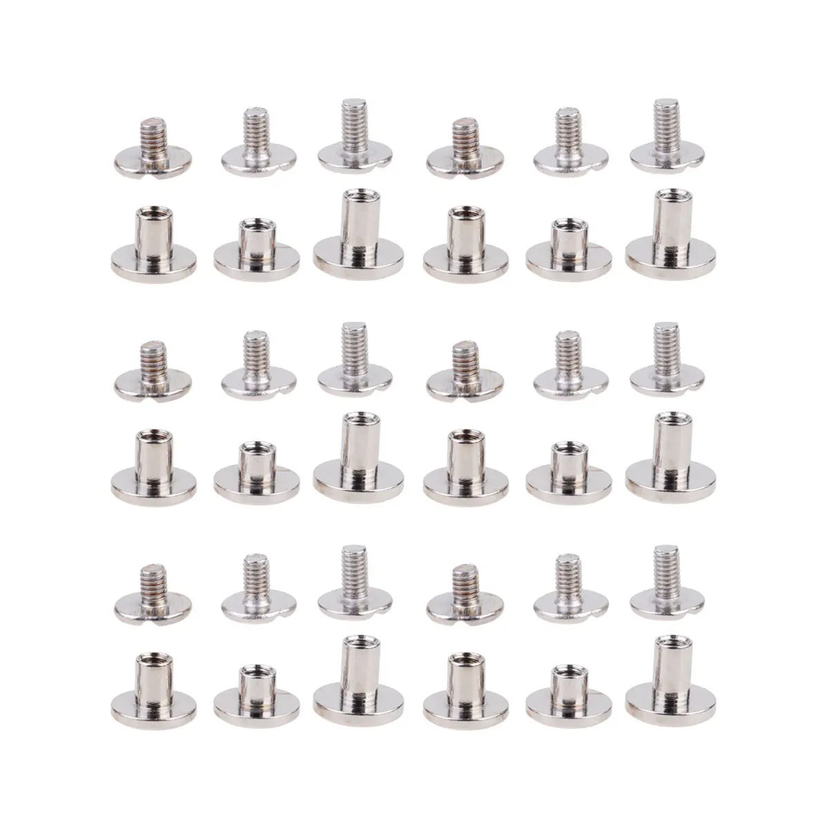 

30Pcs Professional Sunflower Screw Sturdy Flat Head Rivets for Luggage Belt Nail Craft DIY Project Bronze 5mm 65mm 8mm