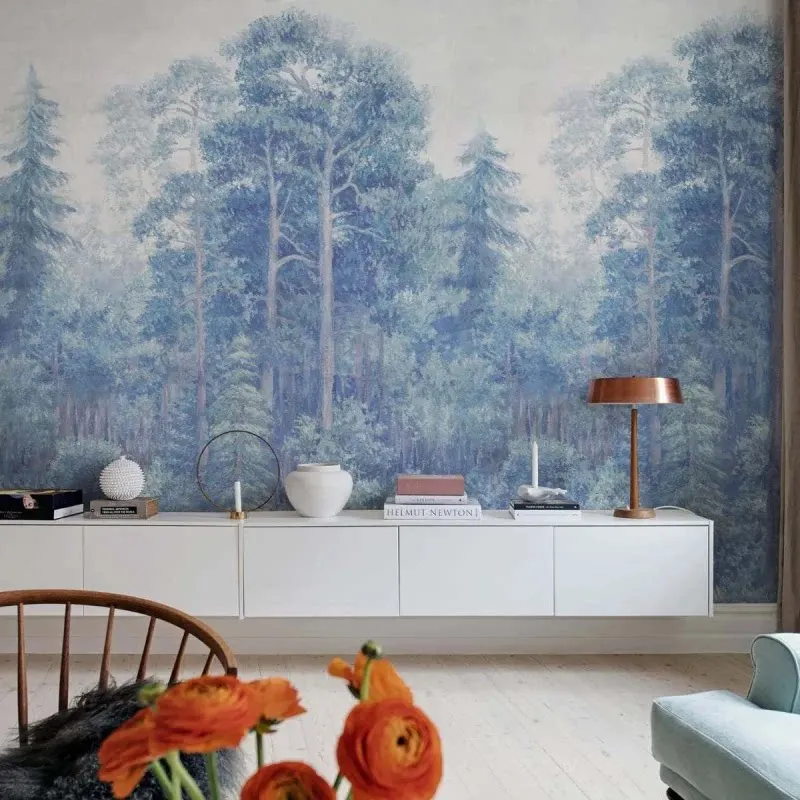 Customized wallpaper European style modern Oil painting plant forest branche leaves bedroom living room background 3d wallpaper