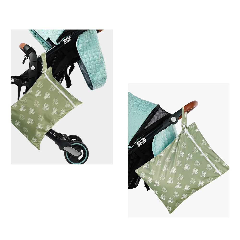 2 PCS/SET Recycled PUL Wetbag For Baby Diapers Nappies Reusable Waterproof Diaper Bag 28cmx36cm