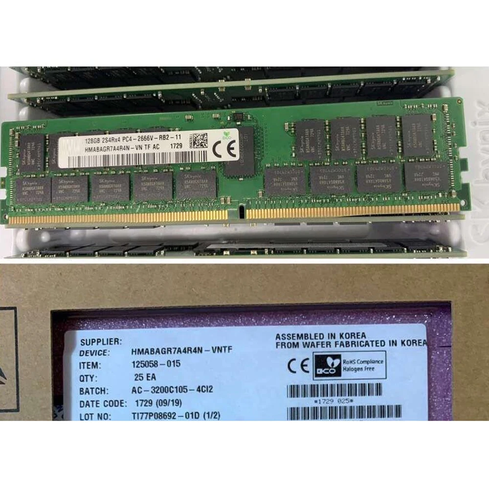 1 шт. для SK Hynix RAM 128GB 2S4RX4 PC4-2666V-R 128G DDR4 2666, Серверная память