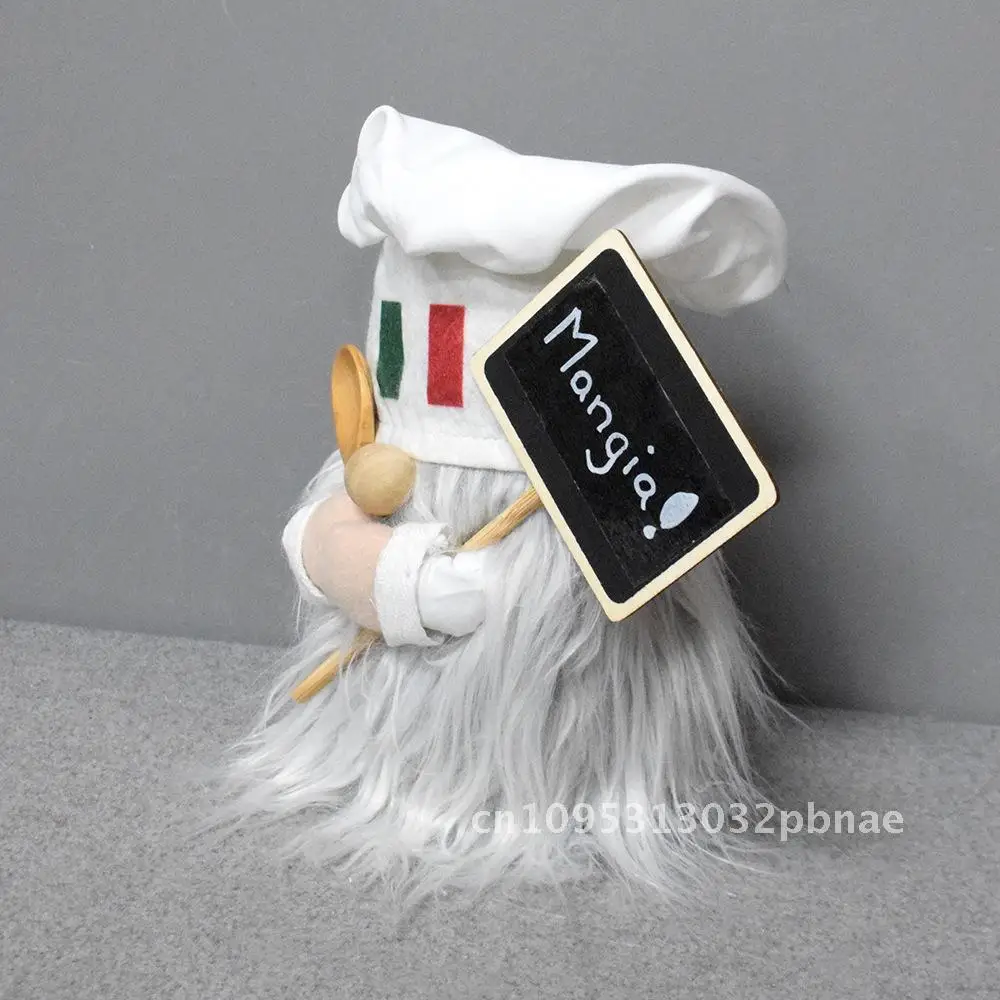 Vecchio senza volto Chef Goblin Doll Doll Ornamenti Chef Natale Rudolph