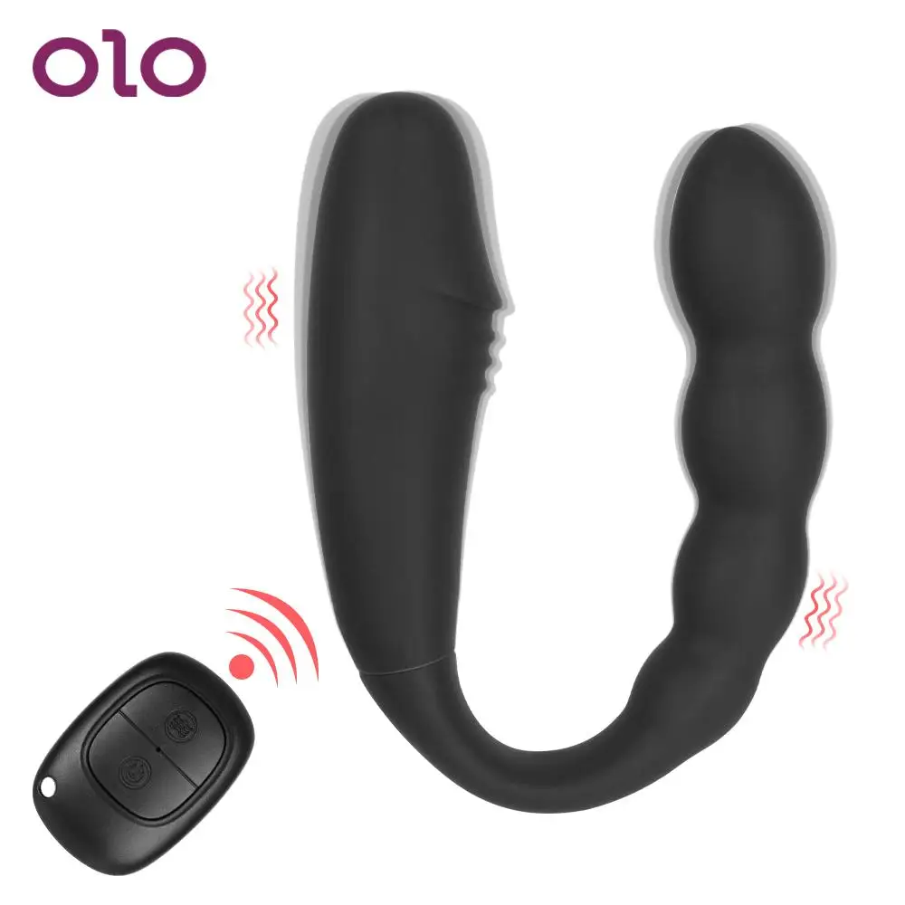 OLO vibratori a doppia testa Dildo a forma di U punto G Vagina massaggio anale controllo Wireless giocattoli del sesso per le donne Sex Shop giocattolo erotico