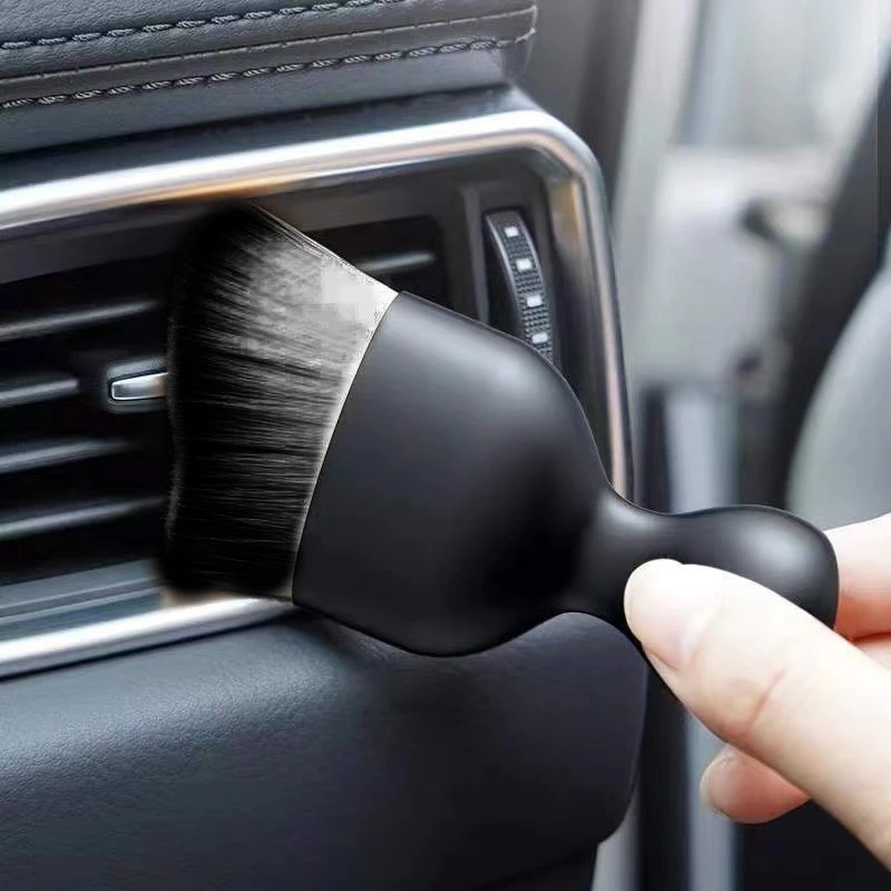 Car Interior Cleaning Brush Center Console Clean Tool Air Outlet Cleaning Soft Brush with Shell Car Crevice Dust Removal Brush