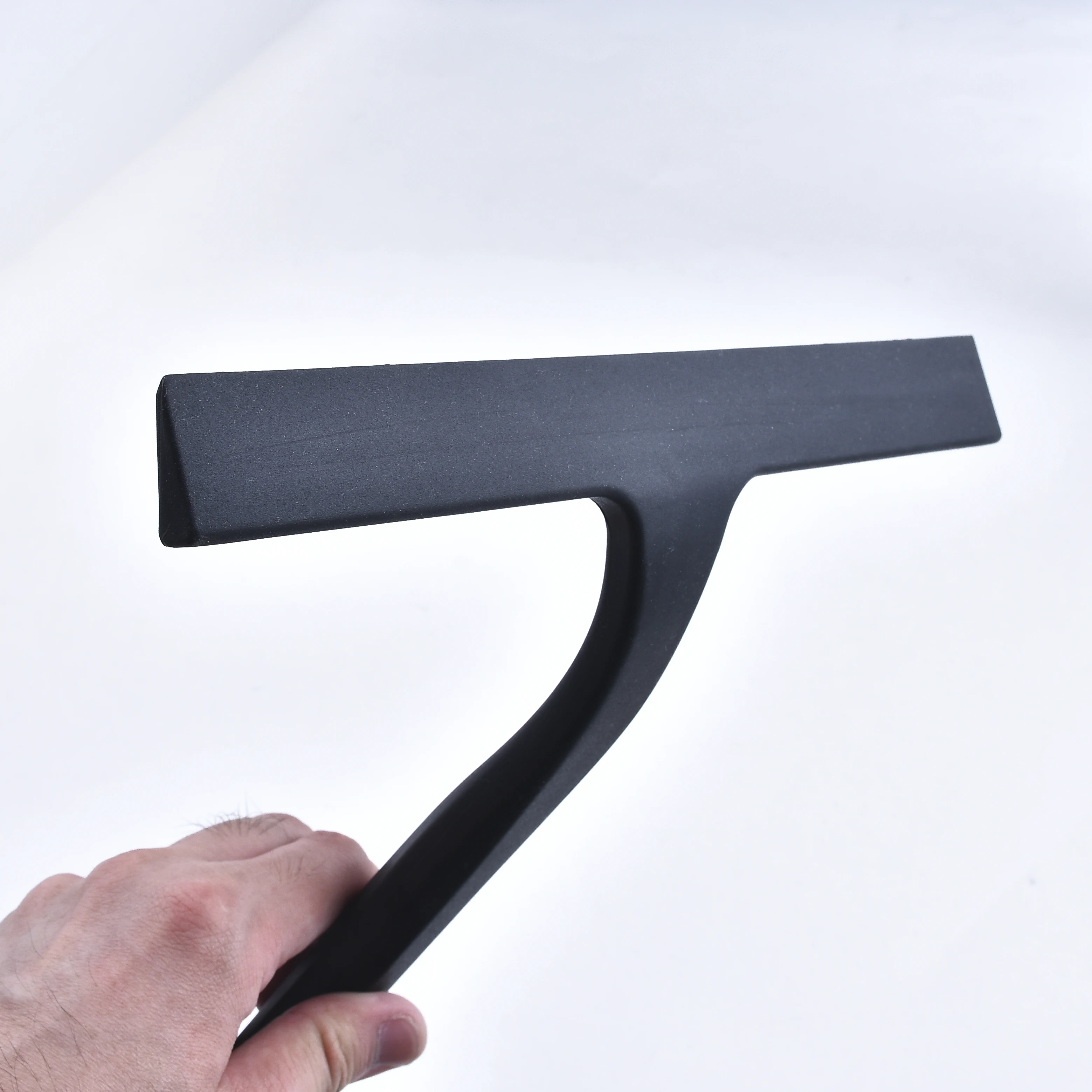 10\'\' INCH Shower Squeegee Silicone Rubber Wiper Scrape With S Hook Suction Cup Cleaning Tool Glass Mirror Car Black Squeegee