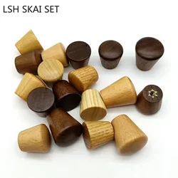 5Pcs Natural Wooden Drawer Knobs Kitchen Cabinet Handles Desk Wardrobe Door Handle Furniture Hardware Fitting Solid Wood Pulls