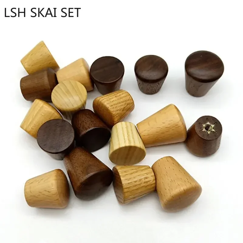 5Pcs Natural Wooden Drawer Knobs Kitchen Cabinet Handles Desk Wardrobe Door Handle Furniture Hardware Fitting Solid Wood Pulls