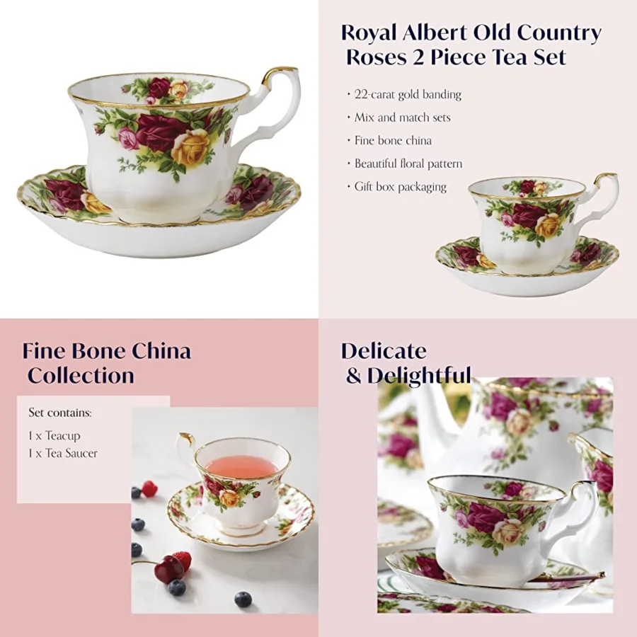 

Old Country Roses Teacup & Saucer Set