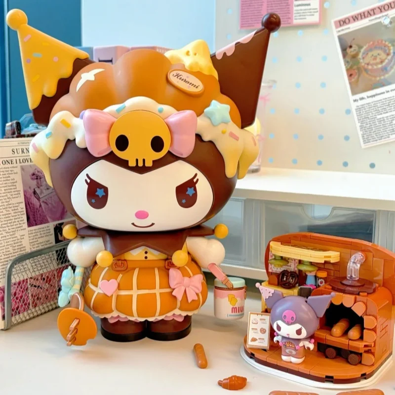 サンリオアニメクロミビルディングブロックビッグベビーブレッドパーティーシリーズビッグベビーかわいいスプライシングモデル装飾品誕生日ギフトおもちゃ