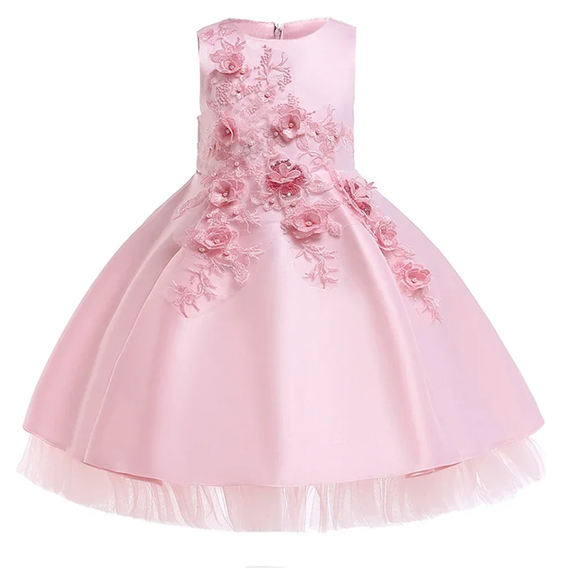 Summer Girl Party Dress Kids Clothes For Girls Princess Elegant Vestidos Clothes Luxury Gown Embroidery Pageant 8 10 Years Dress