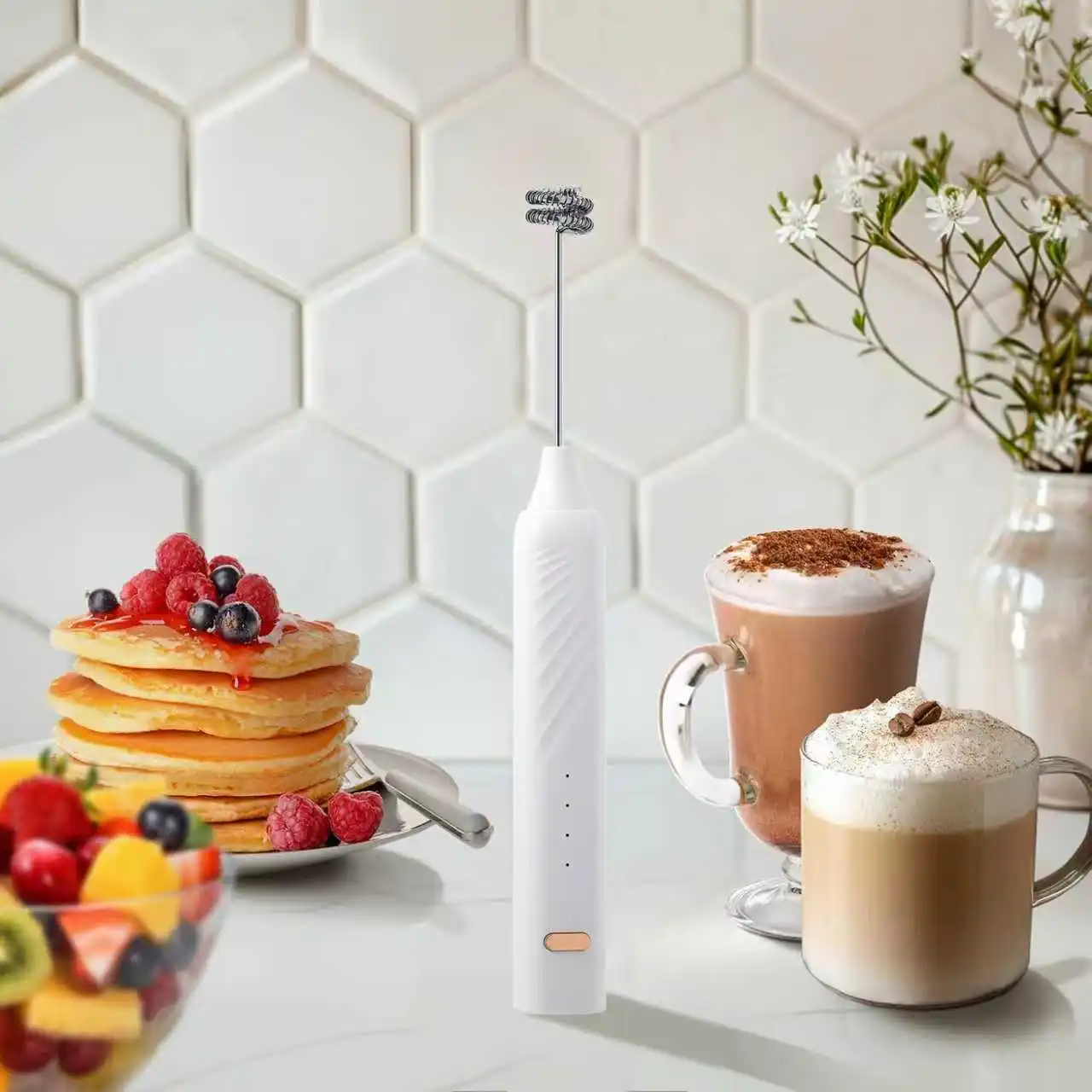 미니 핸드헬드 우유 거품기 충전식 음료 믹서 우유 커피 라떼 말차에 적합
