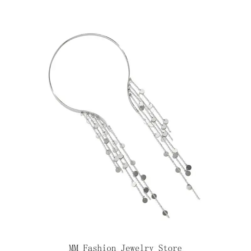 D0UB 유행 술 목걸이 모조 동전 예술적 매력 고급스러운 체인