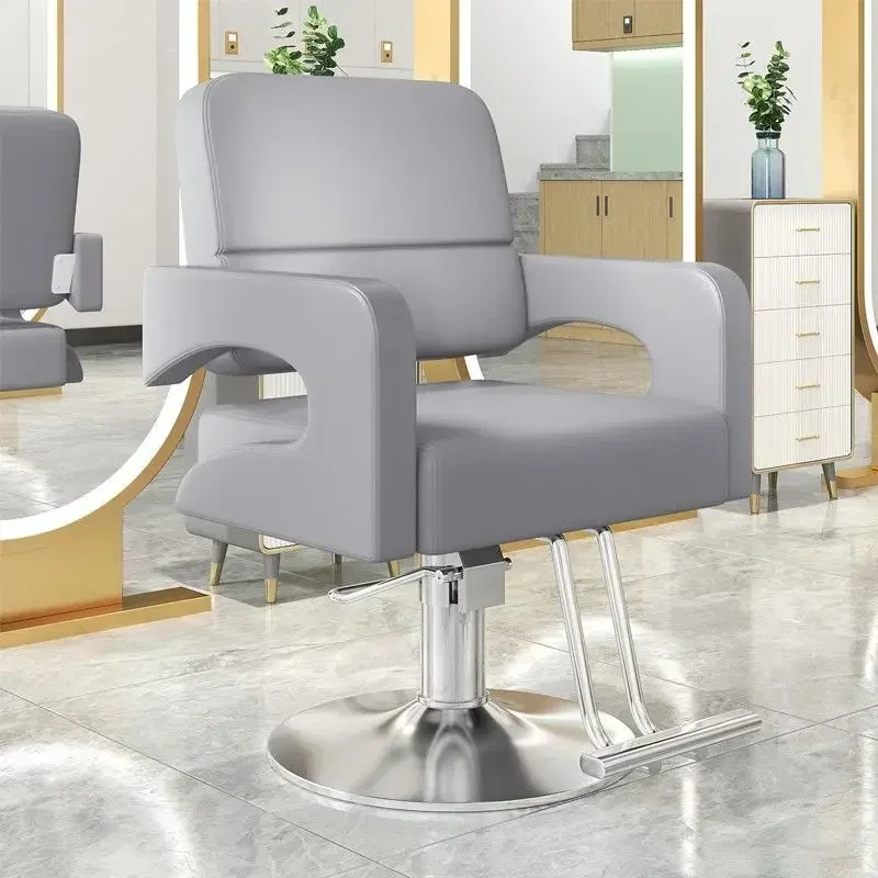 Wholesale Barbershop Hair Salon Special Cutting Chair Luxury Hair Chair Lift Salon Hair Furniture Barber Chair Metal Aluminum