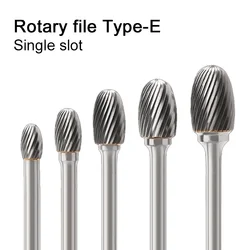 E-shaped oval shape file Hand tools metal engraving milling cutter 6-16mm straight shank rotary burr  shape cemented carbide rot