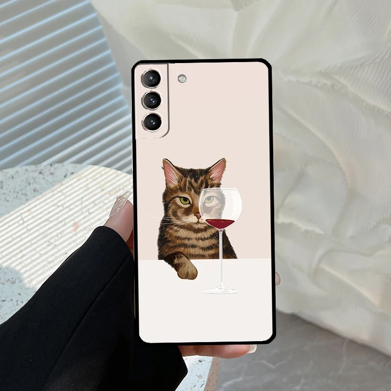 Custodia divertente Cat Art per Samsung Galaxy S23 Ultra S21 S22 S24 S25 Ultra S9 S10 Plus S21 S25 FE Cover Funda