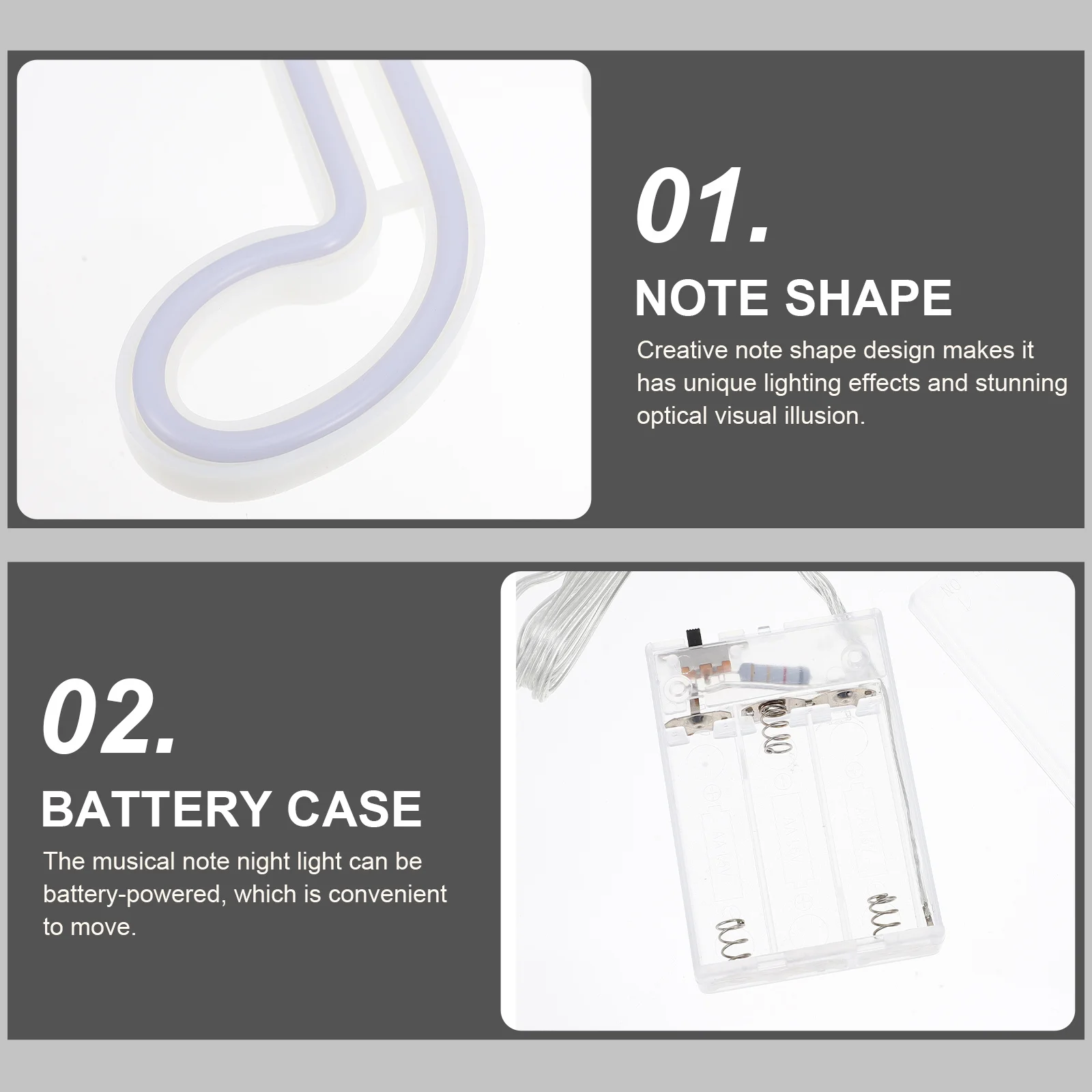 

1pc Led Notes Lamp Festival Neon Light Creative Neon Night Light For Bedroom Kids Room Decorative Atmosphere Lighting Decor