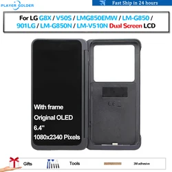 Original OLED For LG G8X V50S LMG850EMW 901LG LM-G850N LM-V510N Pantalla lcd Display Touch Panel Dual Screen Digitizer Assembly
