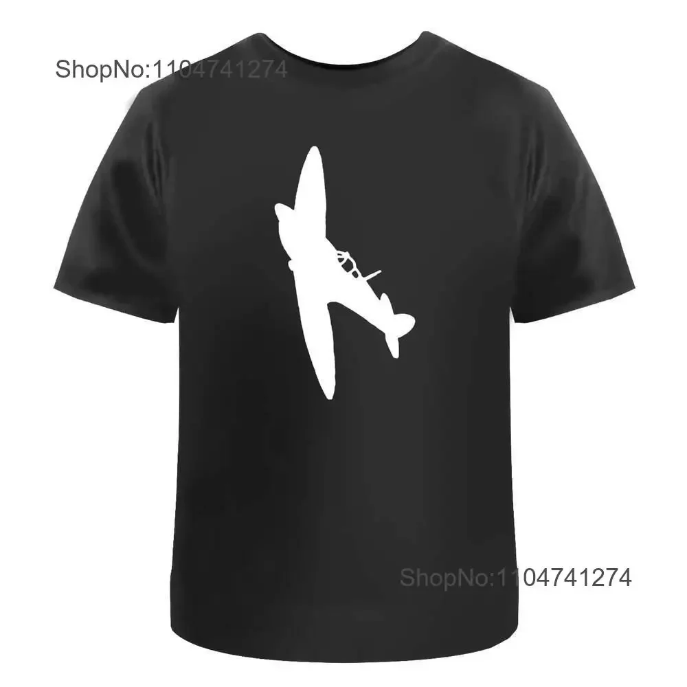 

'Spitfire Plane' Cotton T Shirt TA010836 vintage Washed Stretched designer clothes Versatile streetwear Top For Everyday Wear