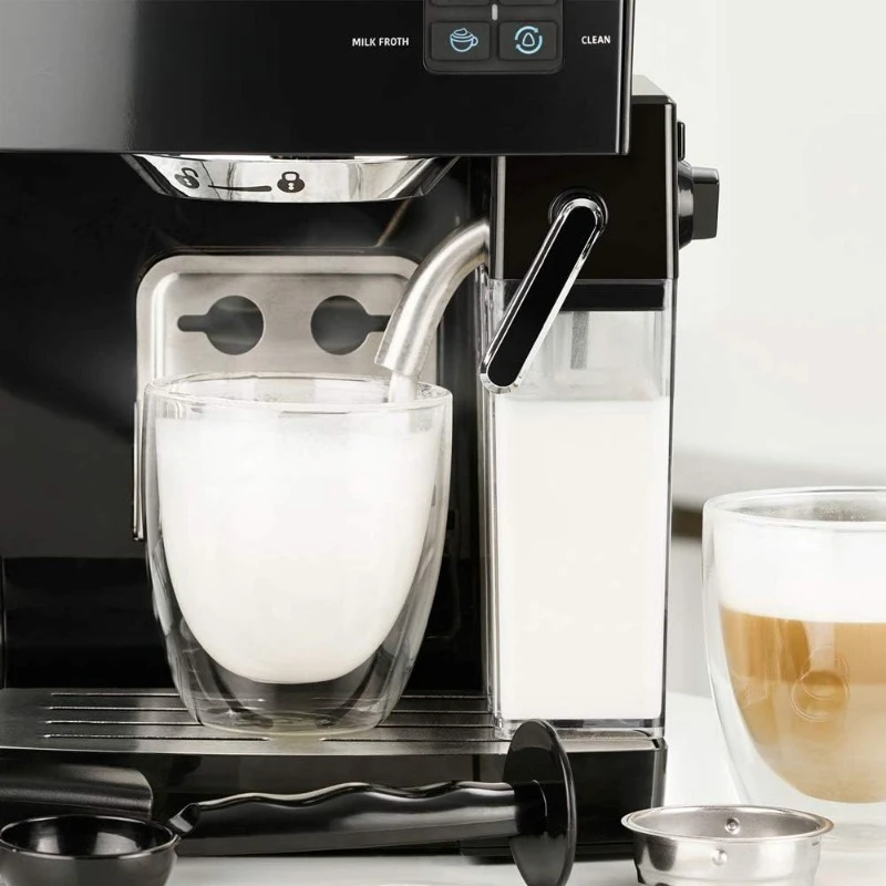 Mesin/Pembuat Espresso 19 Bar, Set 10 potong, Cappuccino dan Latte dengan satu tombol, dengan Steamer susu 1250W