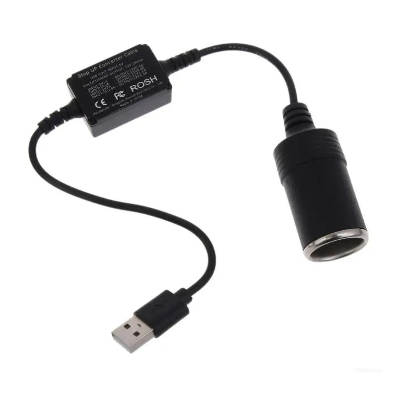 

USB to 12V Car Ciga Socket Female Power Converter Cable for Driving Recorder Automotive Electronic Equipment Dropship