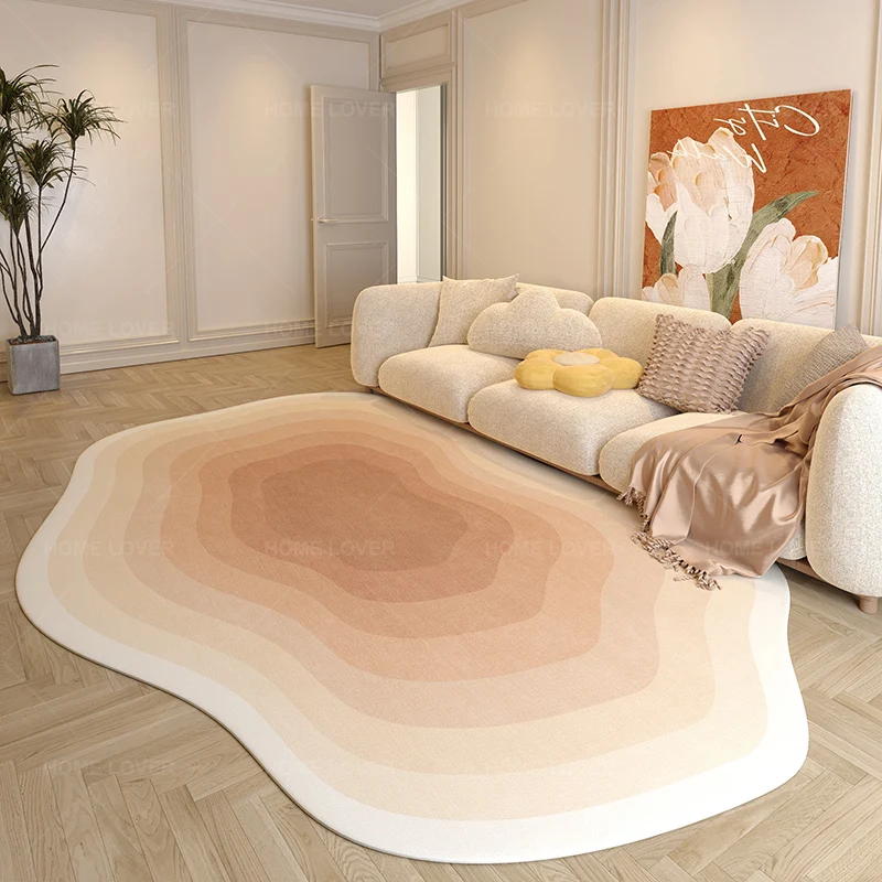 

Simple Irregular Living Room Plush Carpet Home Bedroom Bedside Large Soft Rug Modern Study Room Cloakroom Casual Non-slip Rugs