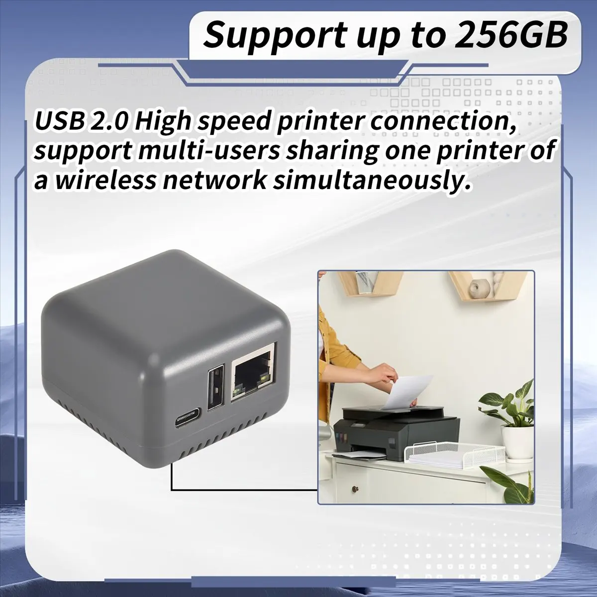 

Новый сетевой USB 2.0 принт-сервер NewABNR Mini NP330 (версия с Wi-Fi)