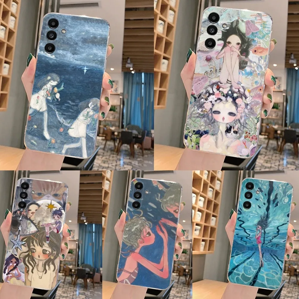 Aya Takanos Art Phone Case For Samsung Galaxy A71,70,52,51,40,31,A50,30S,21S,Note20ultra Transparent Cover