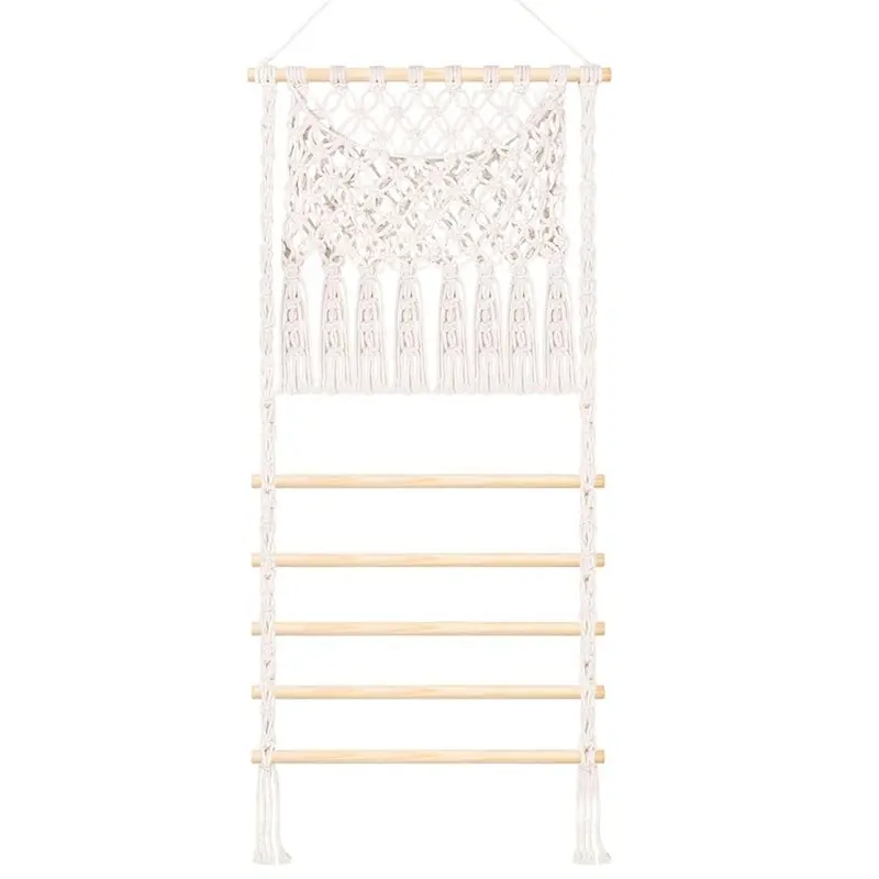 

【НА РОЖДЕНИЕВОЛОСТИ】Настенный органайзер для заколок и аксессуаров для волос в стиле макраме, декор для дома