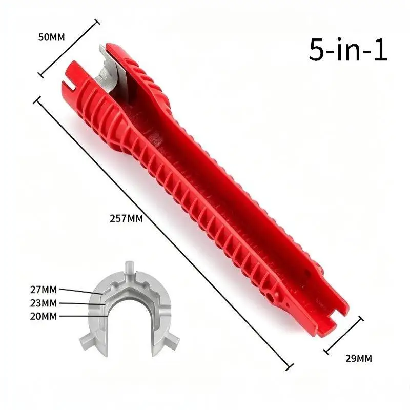 Multi-Functional Sanitary Wrench 1Pcs Anti-Slip Pelvic Floor Leading Sleeve Disassembly Tool for Bathroom Renovation Use