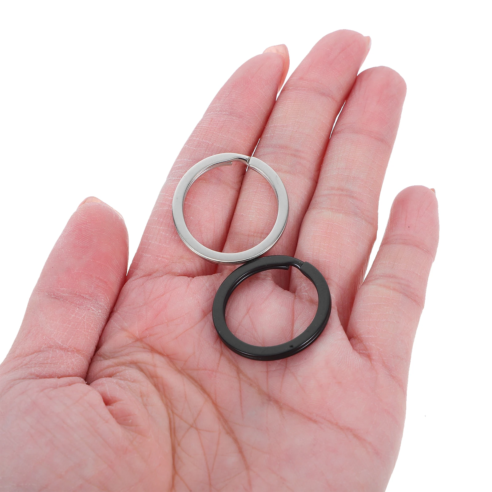 

40 Pcs Key Ring Metal Circular Rings for Car Keys Heavy Duty Keychains Holder Split