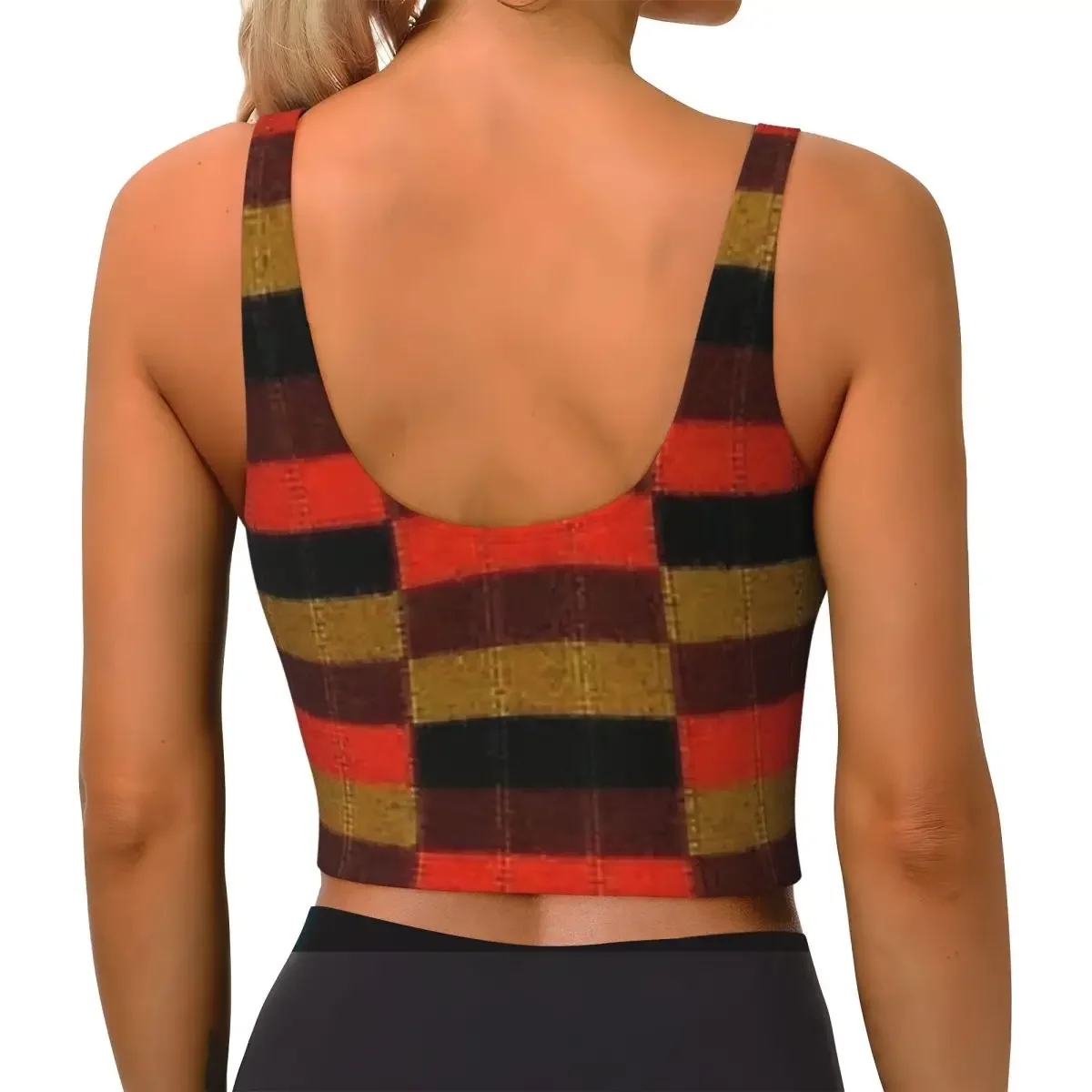 Custom District Line Moquette Seat Cover Women Sports Bra High Impact Vest Gym Workout Yoga Crop Tank Top