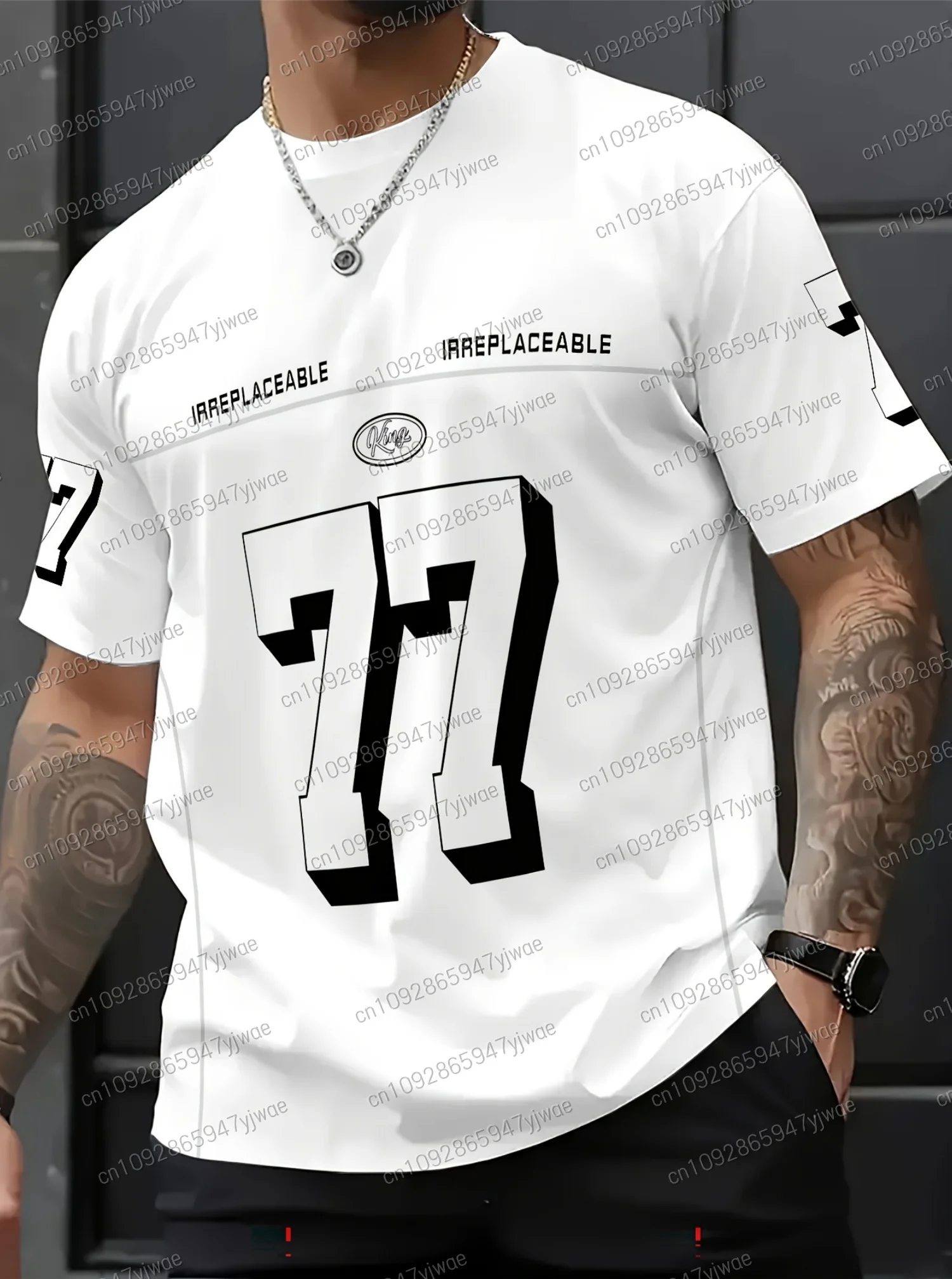 

New in Men O-Neck Short Sleeve T-Shirt Sport Unisex Casual T-Shits No.77 line Print Adult Plus Size Jersey Tops Men Clothing