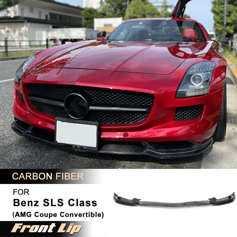 

Car Front Bumper Lip Spoiler for Mercedes-Benz SLS AMG Coupe Convertible 2010-2013 Front Lip Chin Apron Body Kit Carbon Fiber