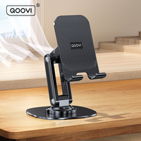 QOOVI Desktop Phone Holder Stand Folding Cell Phone Mount Tablet Stand Support For iPhone 15 14 Pro iPad Samsung Xiaomi Huawei