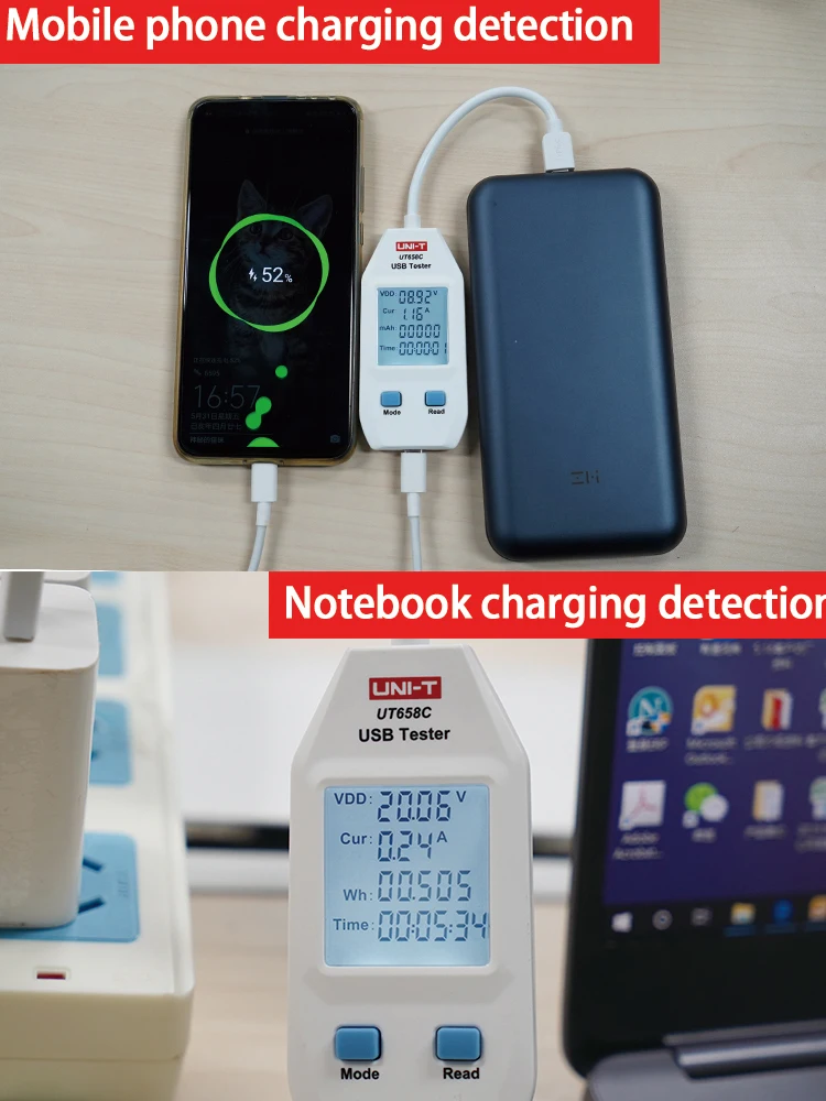 UNI-T elektryczny Tester napięcia USB woltomierz Amperemeter ładowarka miernik pojemności Volt Current doktor UT658C UT658B UT658D — zdjęcie 2