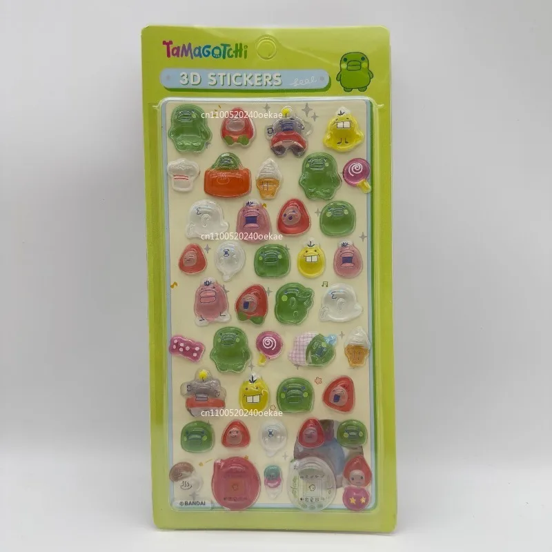 3D Stickers Cartoon Tamagotchi Creative Peripheral Phone Case Transparent Sticker Hand Account Material Friend Birthday Gift