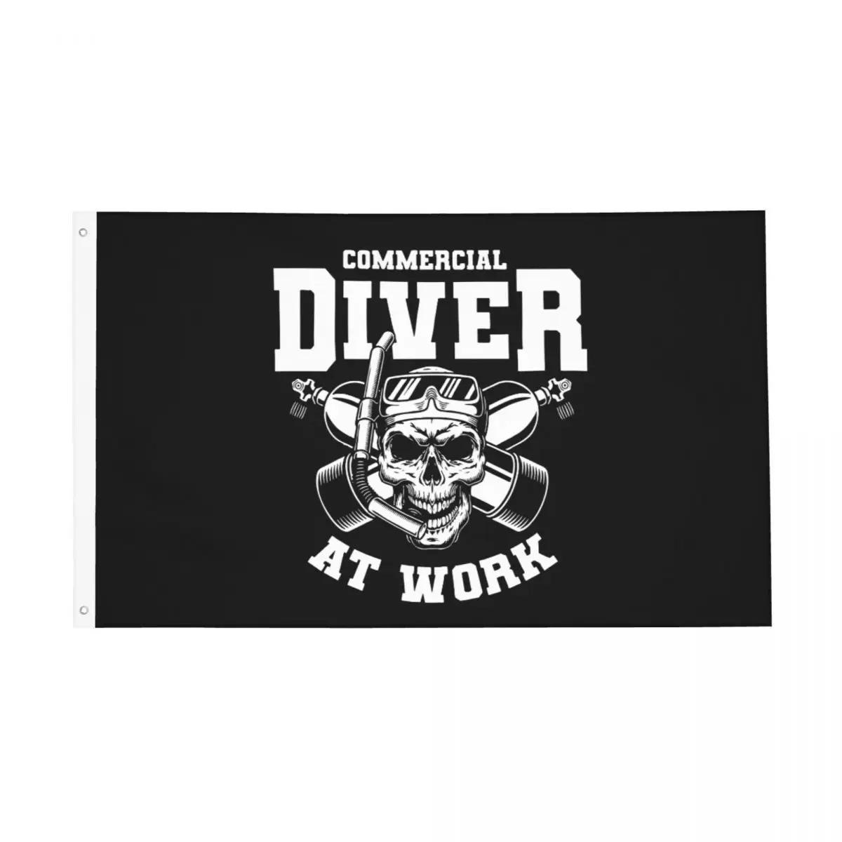 Scuba Diving Diver Flag Durable Indoor Outdoor Banner Skull Dive 2 Grommets Hanging Decoration 3x5 FT