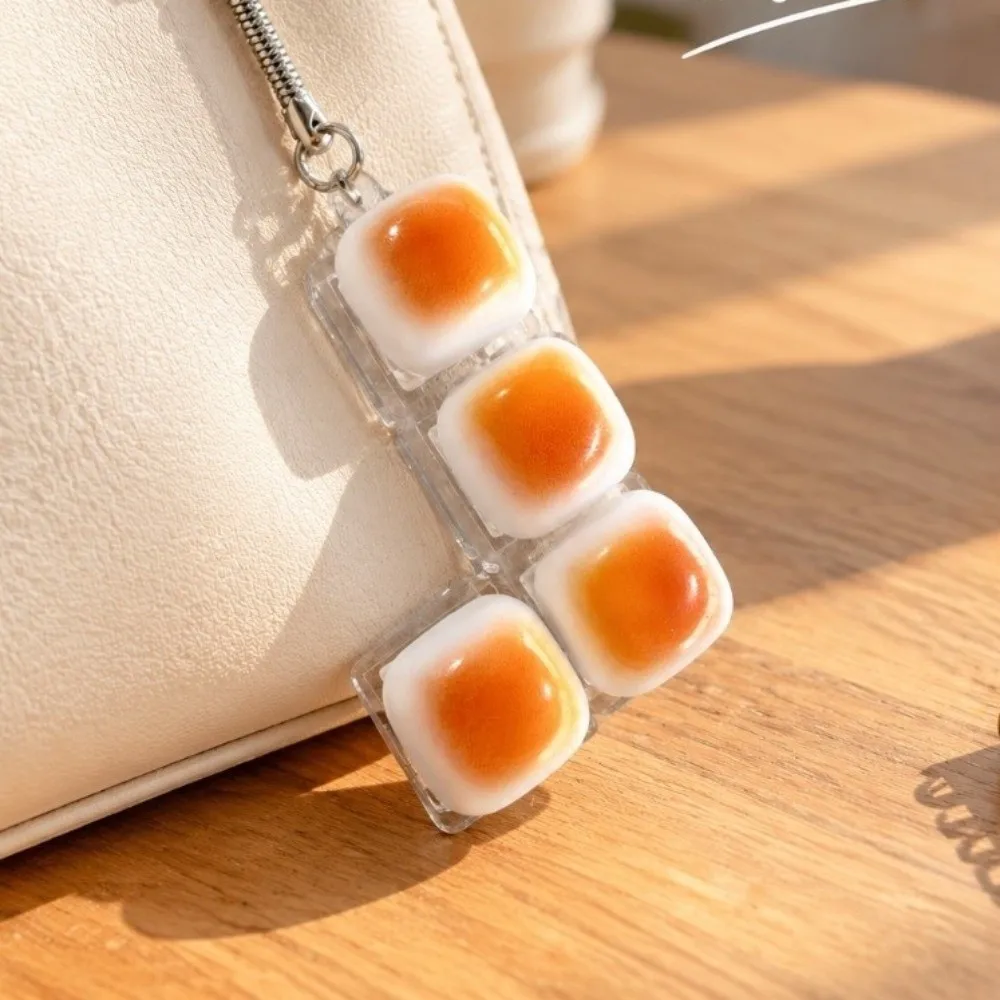 Sensory Creative Clicker Keychain Cute Portable Keyboard Button Caramel Bread Fingertip Decompress Fidget Keyring Pass The Time