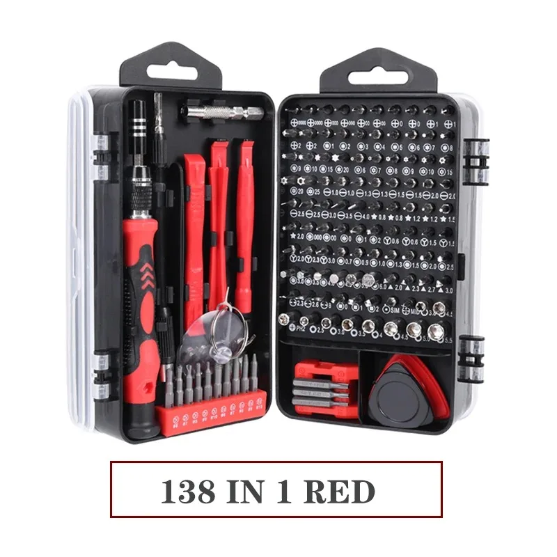 Factory Best Seller 138 in 1 Household Screwdriver Sets DIY Repair Tool Kit Multi-functional Screwdriver Kit