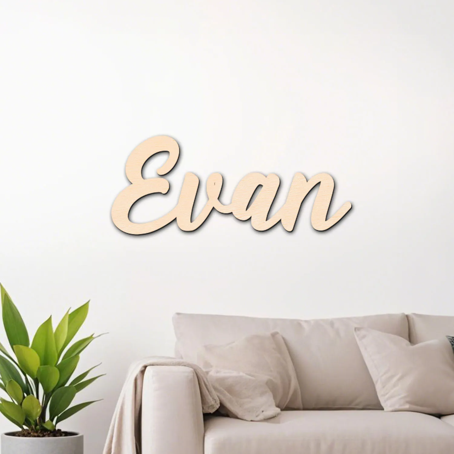 1pc Personalized Wooden Name Sign Customized name, wooden souvenir Wedding, party, baby baptism, family housewarming gifts view 2