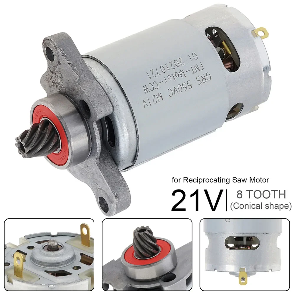 Hochleistungsmotor, Gleichstrommotor, Metall-Elektrowerkzeuge, RS550, mit konischem Getriebe, 60–120 W, 8 Zähne, Lithium-Workshop-Ausrüstung