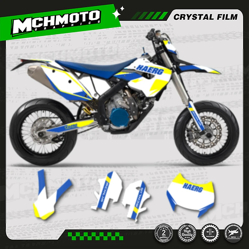 

MCHMFG Custom Team Graphics Backgrounds Decals Stickers Kit For HUSABERG FE390 450 570-TE250 300 -FX450-FS570 2009-2012 004