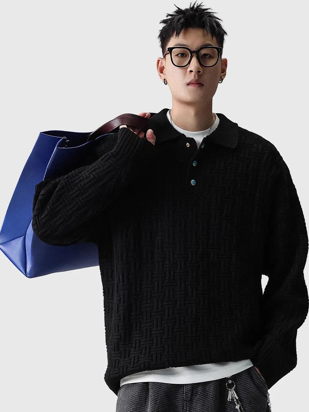 

Американский повседневный свитер свободного кроя, осенне-зимняя комфортная вязаная верхняя одежда, простой дизайн