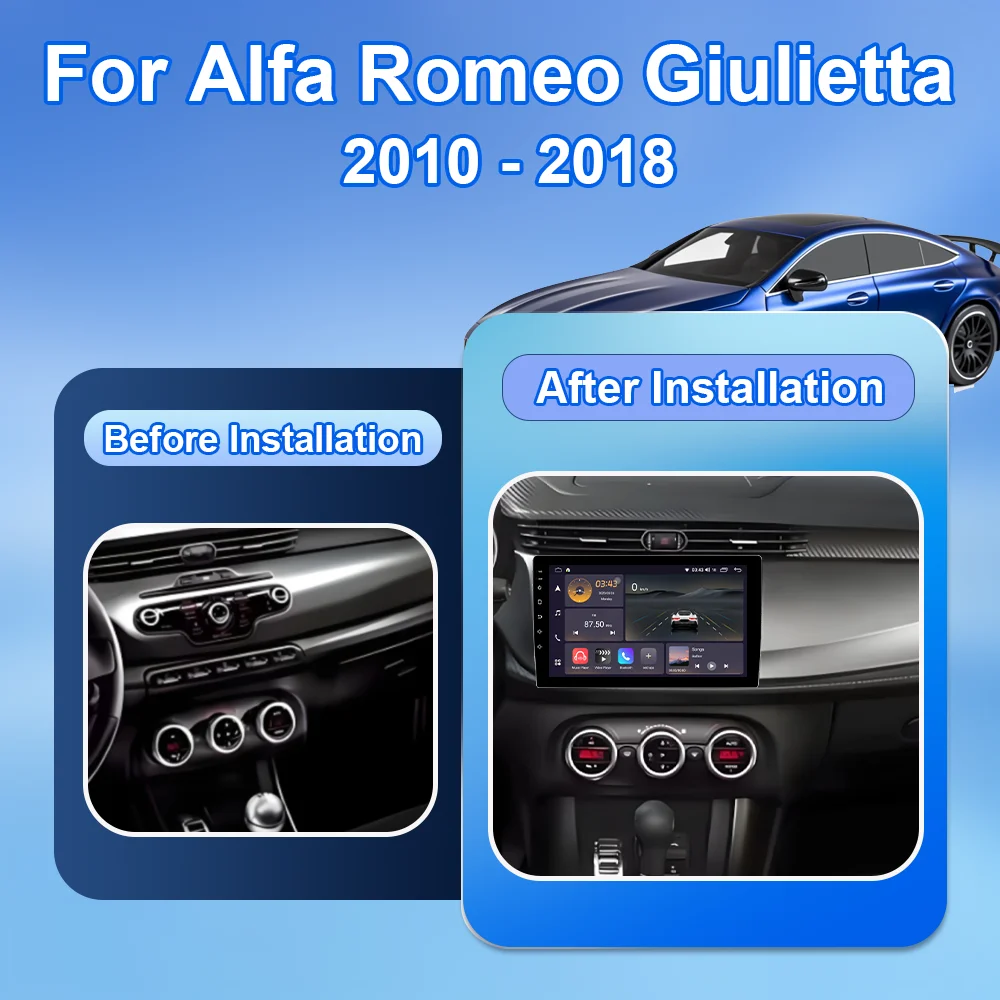 Android 16 Car Radio For Alfa Romeo Giulietta 2010 - 2018 Car Multimedia Player Intelligent Screen autoradio Carplay No 2 Din BT