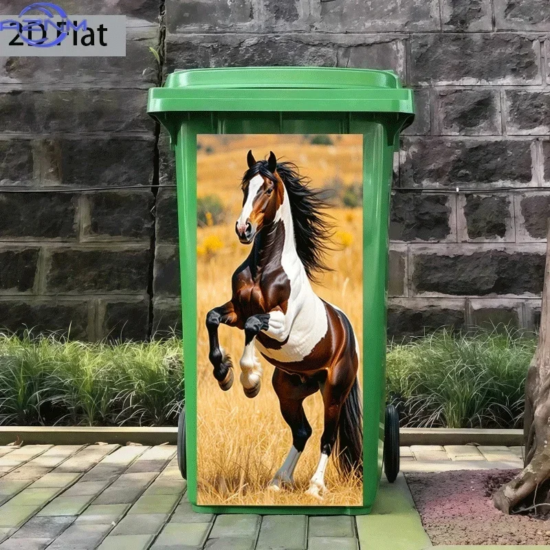Printing Trash Can Sticker 37×82cm 