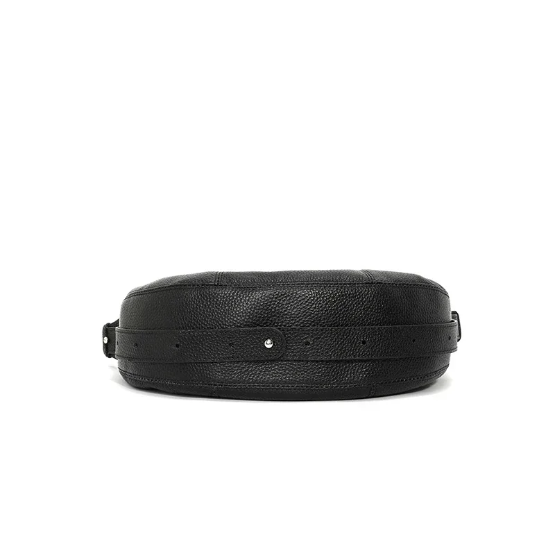 100% Echtes Leder Schultertasche für Damen Große Kapazität Halbmond-Form Designer Kuhledertasche für Pendler Shopper-Tasche – Detail 30