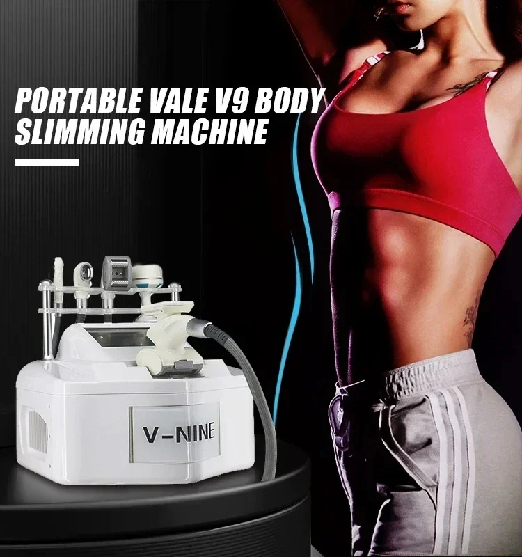 Portable V9 Vela Body Shape Weight Loss Vacuum 80K Cavitation Slimming Roller Shaping Massage Machine Fat Removal Face Lift